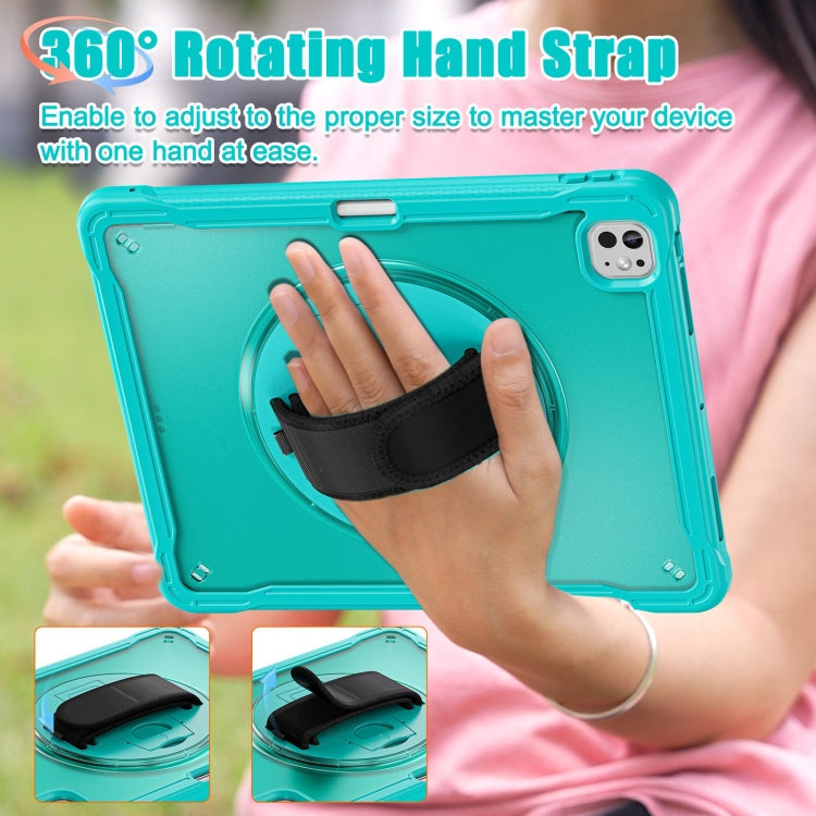 For iPad Pro 13 2025 / 2024 Heavy Duty Hybrid Tablet Case with Hand Grip & Strap