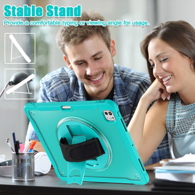 For iPad Pro 13 2025 / 2024 Heavy Duty Hybrid Tablet Case with Hand Grip & Strap
