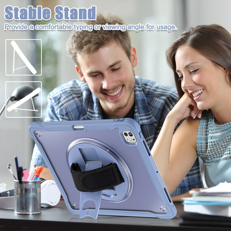 For iPad Pro 13 2025 / 2024 Heavy Duty Hybrid Tablet Case with Hand Grip & Strap