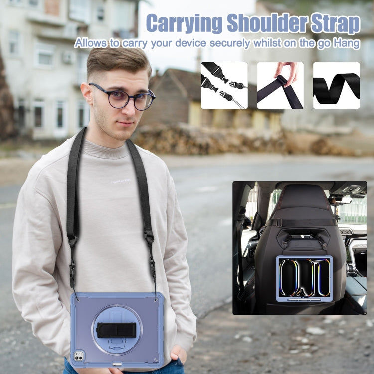 For iPad Pro 13 2025 / 2024 Heavy Duty Hybrid Tablet Case with Hand Grip & Strap