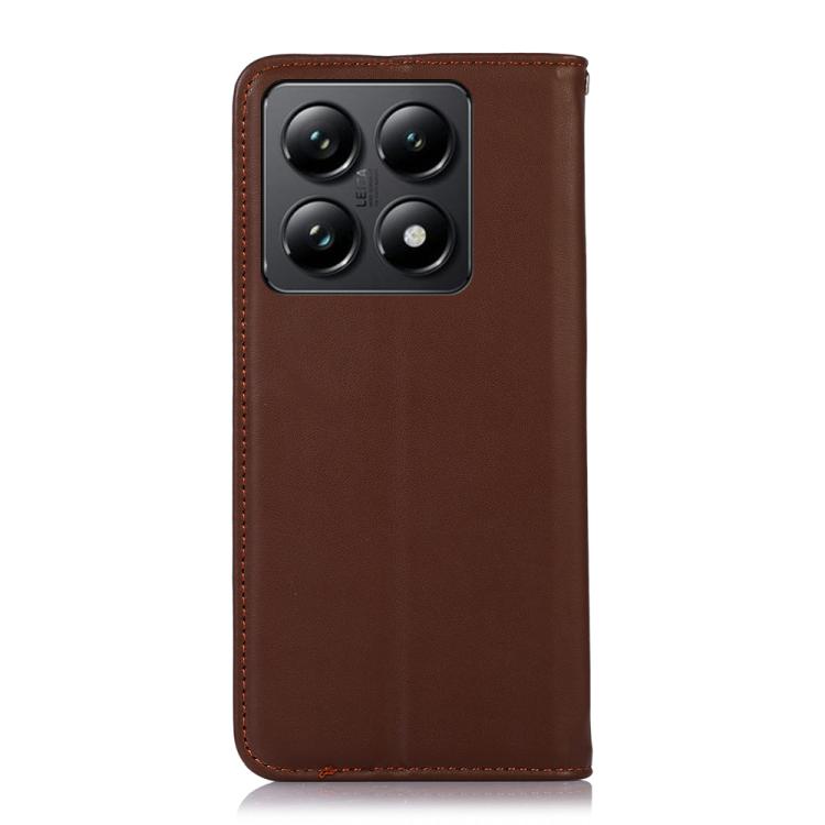 For Xiaomi 14T KHAZNEH Nappa Top Layer Cowhide Leather Phone Case