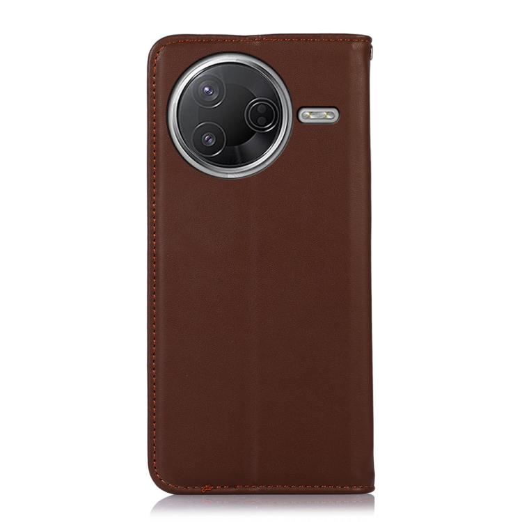 For Xiaomi Poco F7 Pro / Redmi K80 KHAZNEH Nappa Top Layer Cowhide Leather Phone Case