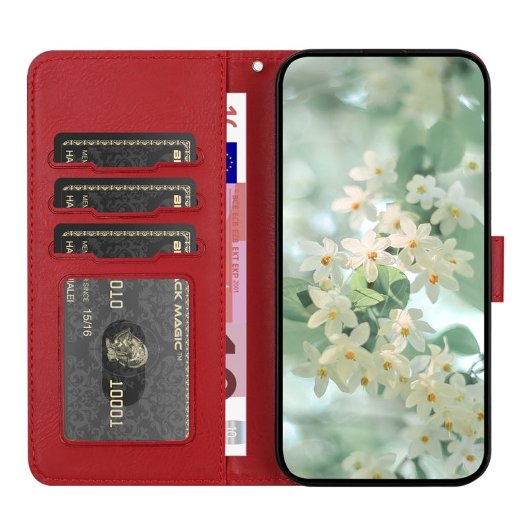 For Samsung Galaxy S22+ 5G Floral Embossed Pattern Leather Phone Case