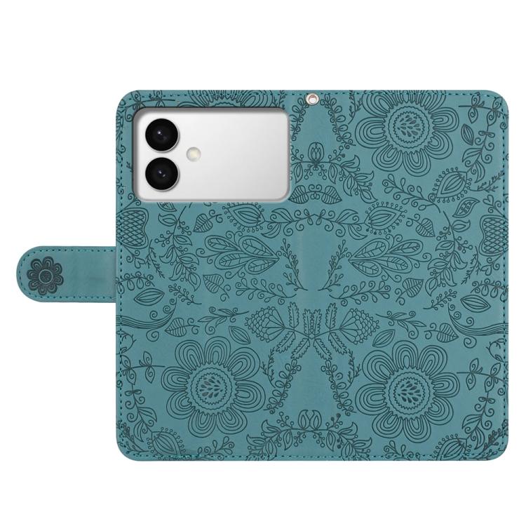 For Samsung Galaxy S26 Edge 5G Floral Embossed Pattern Leather Phone Case