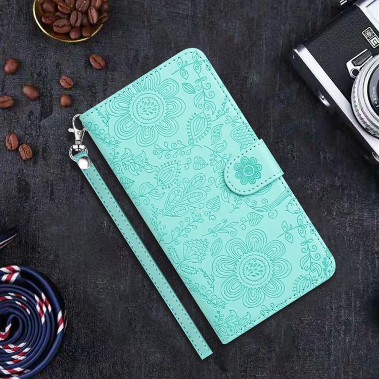 For Samsung Galaxy S26 5G Floral Embossed Pattern Leather Phone Case
