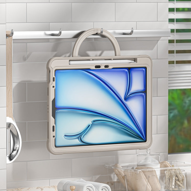 For iPad Air 11 2026 / 2025 / 2024 Powerful Sailor Ring Holder Heavy Duty Hybrid Tablet Case with Strap