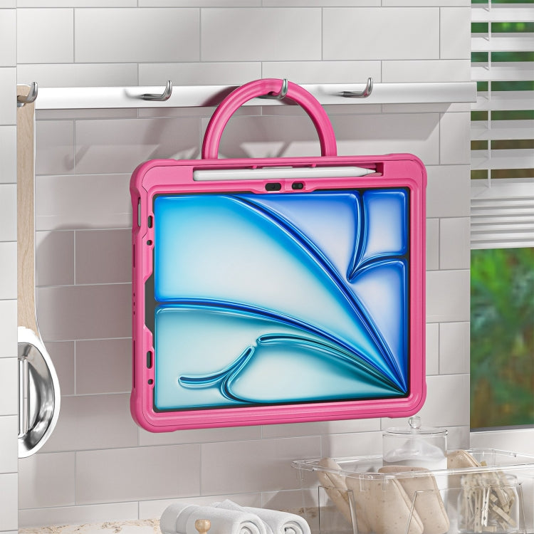 For iPad Air 11 2026 / 2025 / 2024 Powerful Sailor Ring Holder Heavy Duty Hybrid Tablet Case with Strap