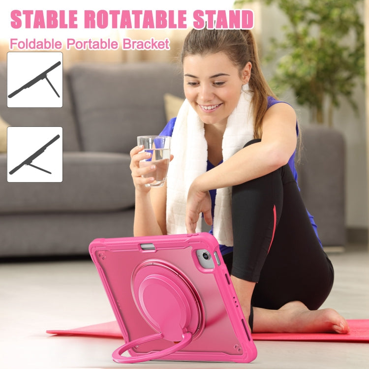 For iPad Air 11 2026 / 2025 / 2024 Powerful Sailor Ring Holder Heavy Duty Hybrid Tablet Case with Strap