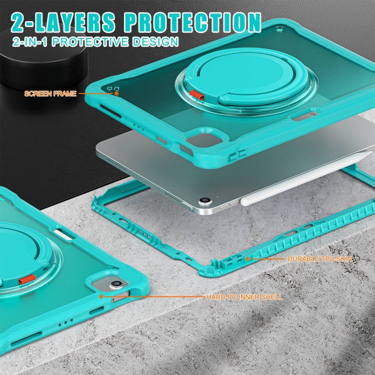 For iPad Air 11 2026 / 2025 / 2024 Powerful Sailor Ring Holder Heavy Duty Hybrid Tablet Case with Strap
