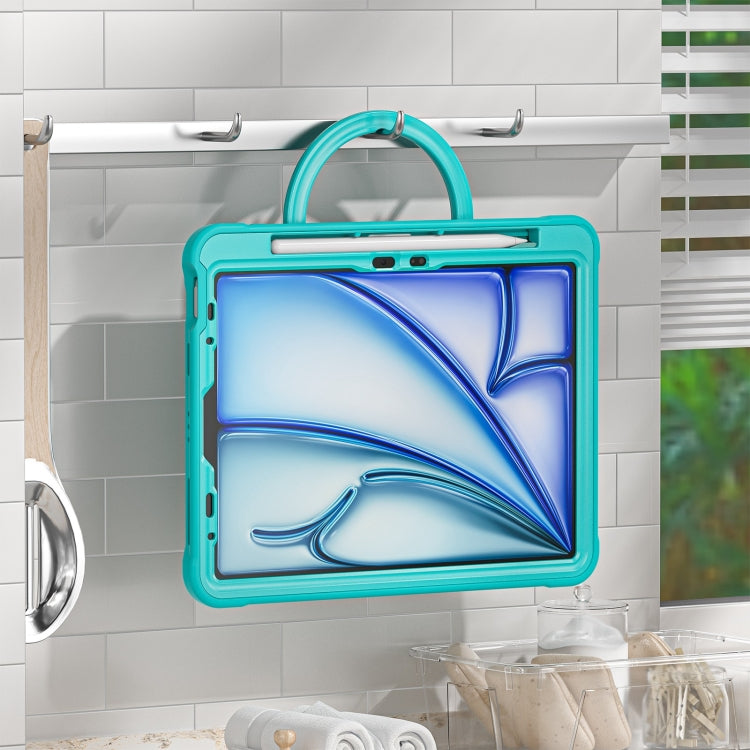 For iPad Air 11 2026 / 2025 / 2024 Powerful Sailor Ring Holder Heavy Duty Hybrid Tablet Case with Strap