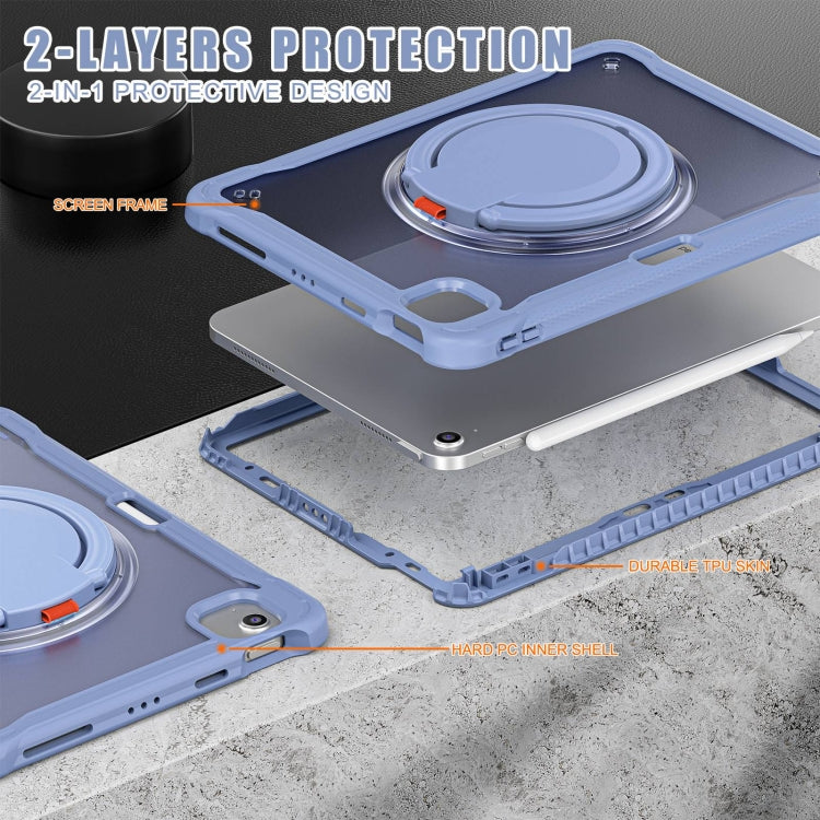 For iPad Air 11 2026 / 2025 / 2024 Powerful Sailor Ring Holder Heavy Duty Hybrid Tablet Case with Strap