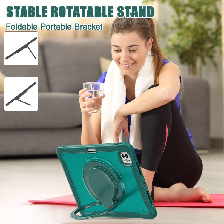 For iPad Pro 11 2025 / 2024 Powerful Sailor Ring Holder Heavy Duty Hybrid Tablet Case with Strap