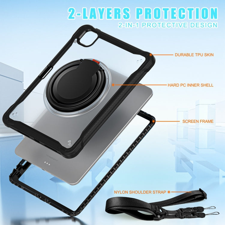 For iPad Pro 11 2025 / 2024 Powerful Sailor Ring Holder Heavy Duty Hybrid Tablet Case with Strap