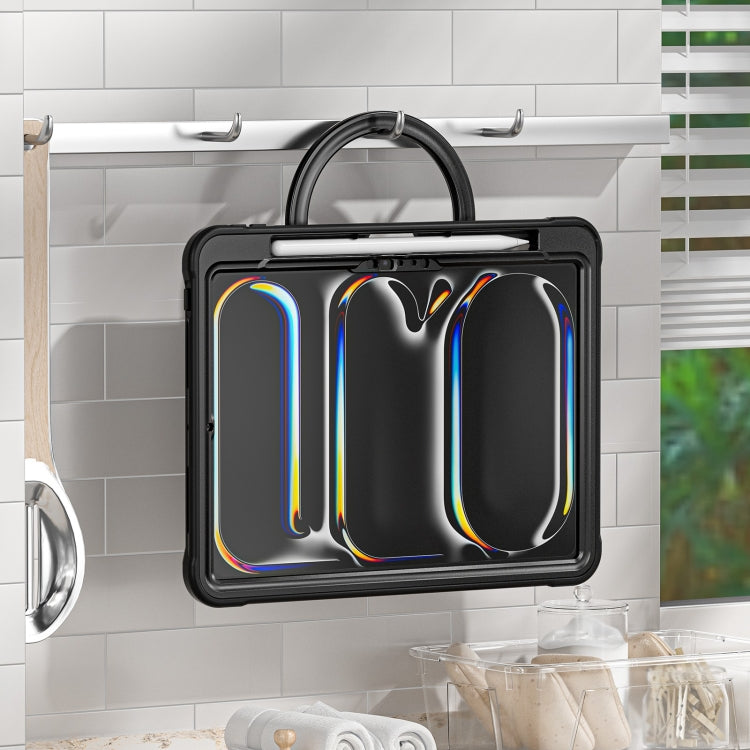 For iPad Pro 11 2025 / 2024 Powerful Sailor Ring Holder Heavy Duty Hybrid Tablet Case with Strap