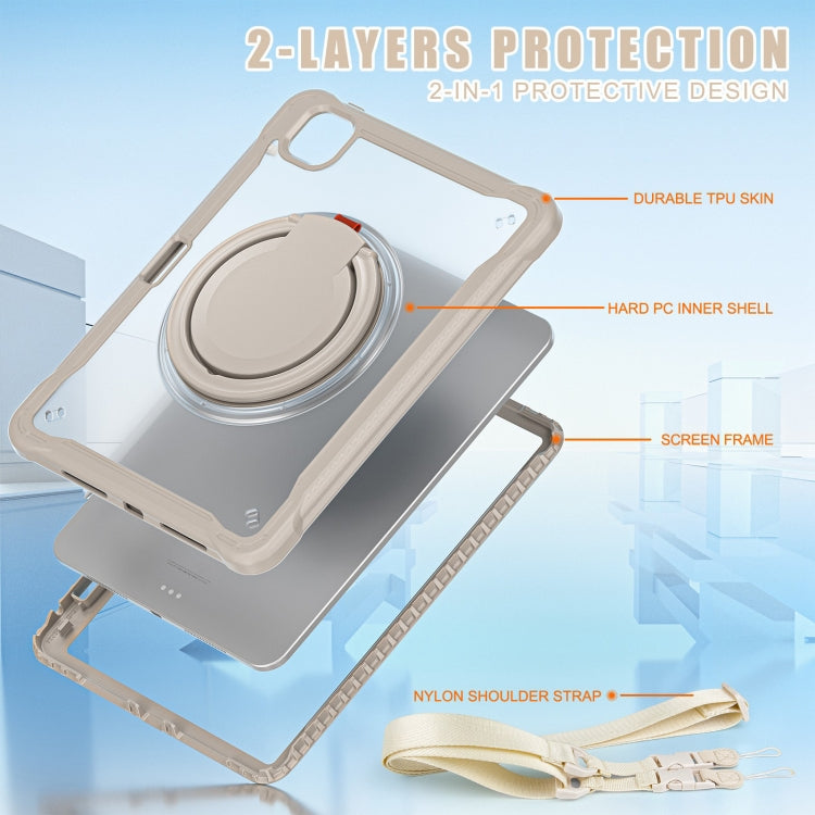 For iPad Pro 11 2025 / 2024 Powerful Sailor Ring Holder Heavy Duty Hybrid Tablet Case with Strap