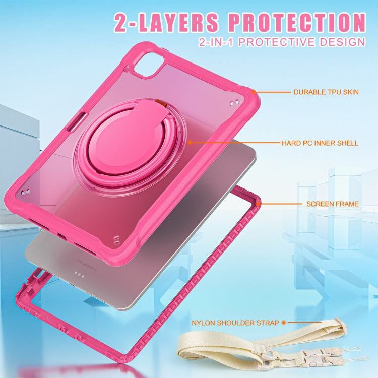 For iPad Pro 11 2025 / 2024 Powerful Sailor Ring Holder Heavy Duty Hybrid Tablet Case with Strap