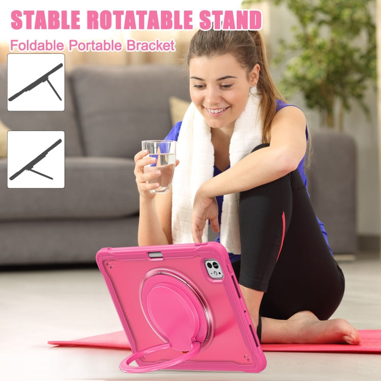 For iPad Pro 11 2025 / 2024 Powerful Sailor Ring Holder Heavy Duty Hybrid Tablet Case with Strap