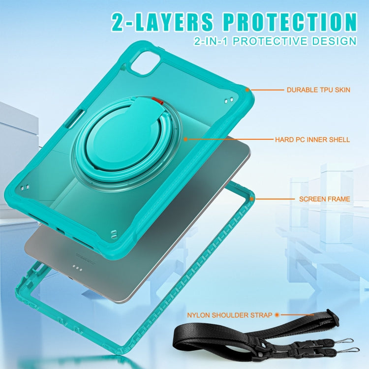 For iPad Pro 11 2025 / 2024 Powerful Sailor Ring Holder Heavy Duty Hybrid Tablet Case with Strap