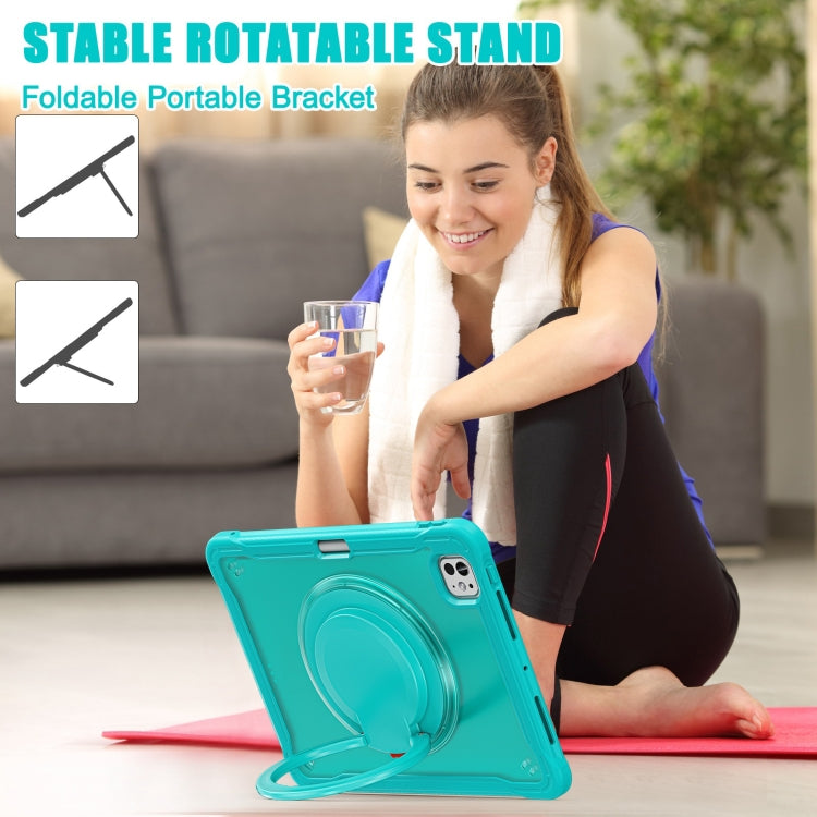 For iPad Pro 11 2025 / 2024 Powerful Sailor Ring Holder Heavy Duty Hybrid Tablet Case with Strap