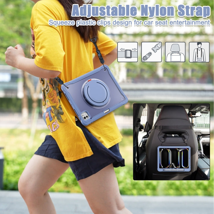 For iPad Pro 11 2025 / 2024 Powerful Sailor Ring Holder Heavy Duty Hybrid Tablet Case with Strap
