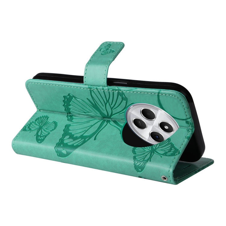 For Redmi 14C 4G Global 3D Butterfly Embossed Pattern Flip Leather Phone Case