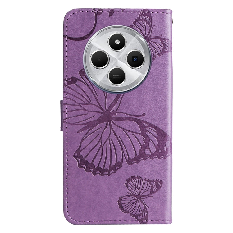 For Redmi 14C 4G Global 3D Butterfly Embossed Pattern Flip Leather Phone Case