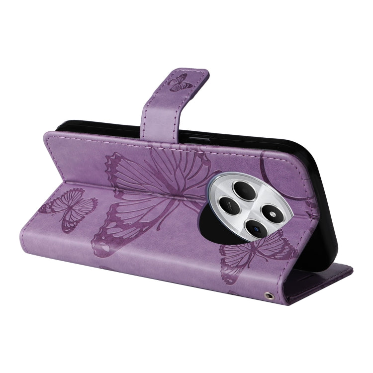 For Redmi 14C 4G Global 3D Butterfly Embossed Pattern Flip Leather Phone Case