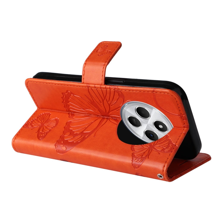 For Redmi 14C 4G Global 3D Butterfly Embossed Pattern Flip Leather Phone Case