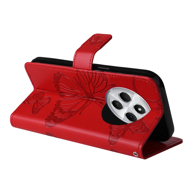 For Redmi 14C 4G Global 3D Butterfly Embossed Pattern Flip Leather Phone Case