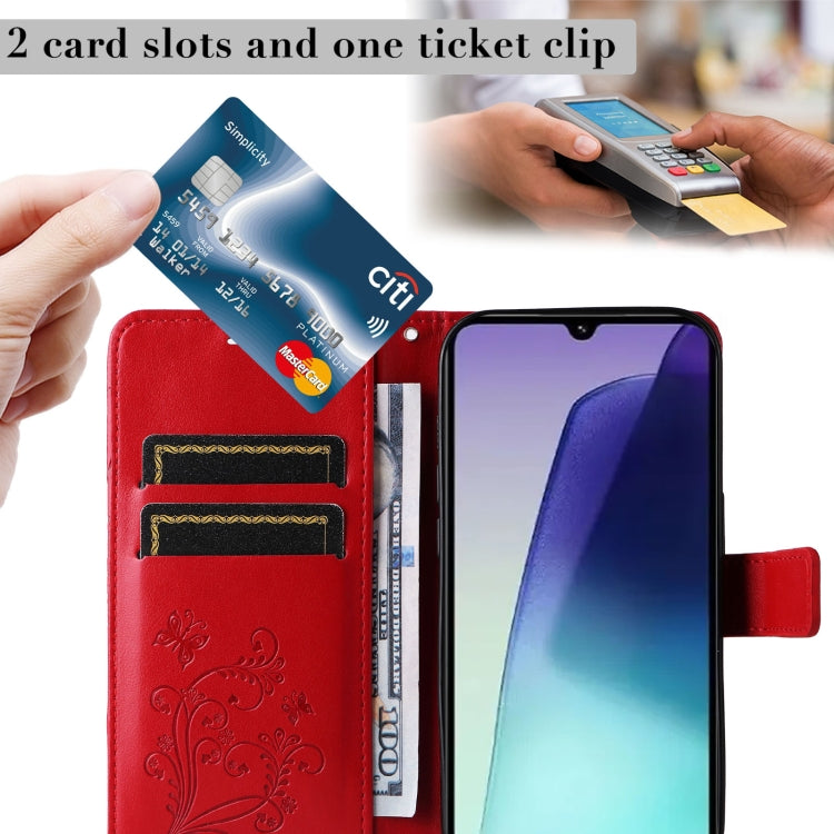 For Redmi 14C 4G Global 3D Butterfly Embossed Pattern Flip Leather Phone Case