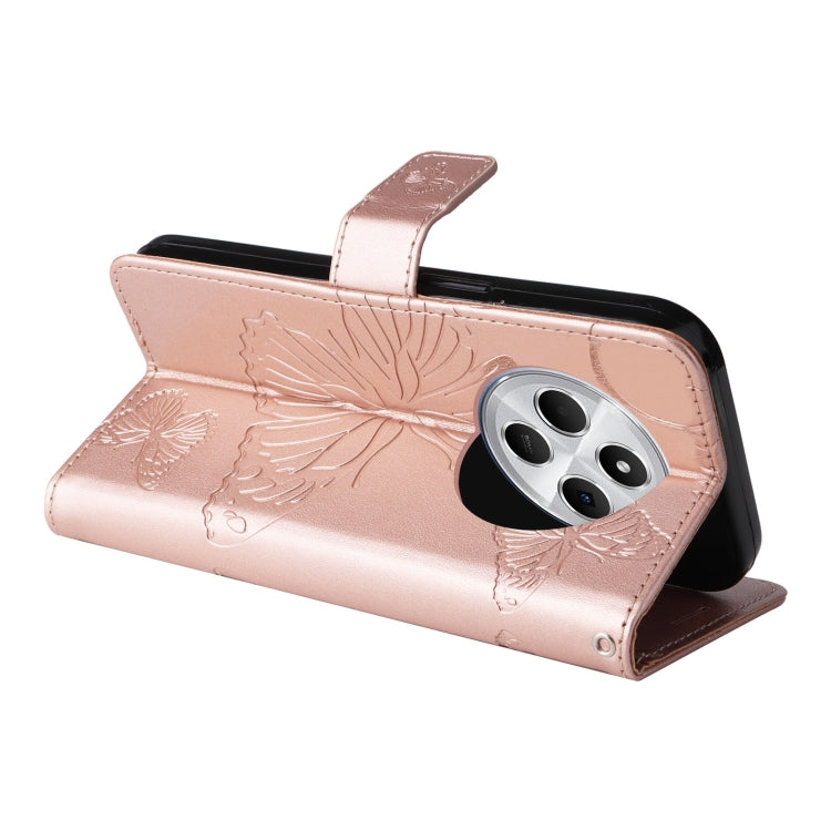 For Redmi 14C 4G Global 3D Butterfly Embossed Pattern Flip Leather Phone Case