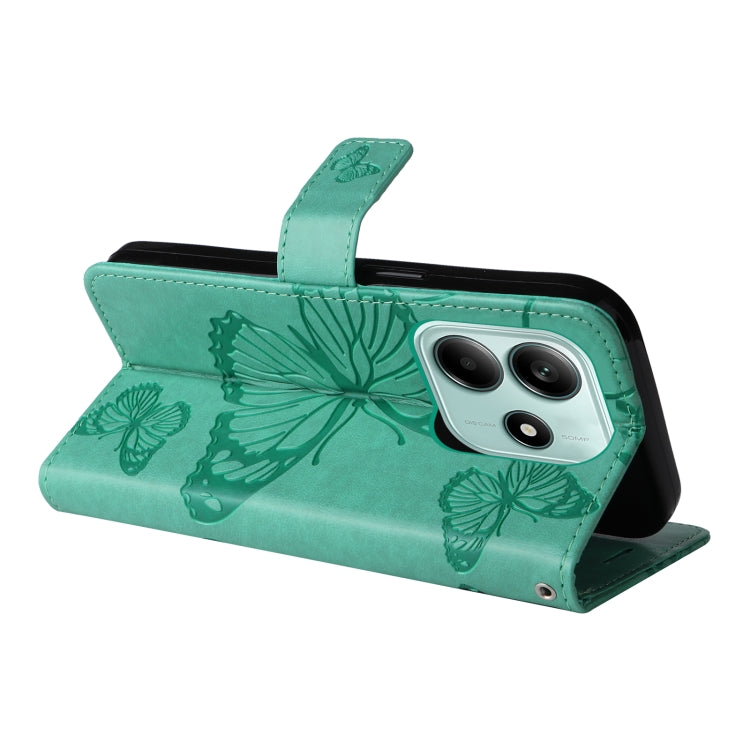 For Redmi Note 14 5G 3D Butterfly Embossed Pattern Flip Leather Phone Case