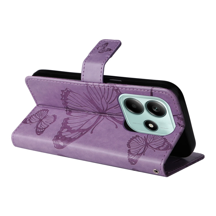 For Redmi Note 14 5G 3D Butterfly Embossed Pattern Flip Leather Phone Case