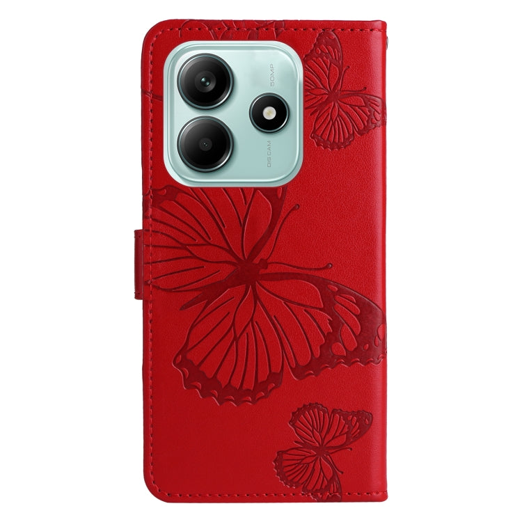 For Redmi Note 14 5G 3D Butterfly Embossed Pattern Flip Leather Phone Case
