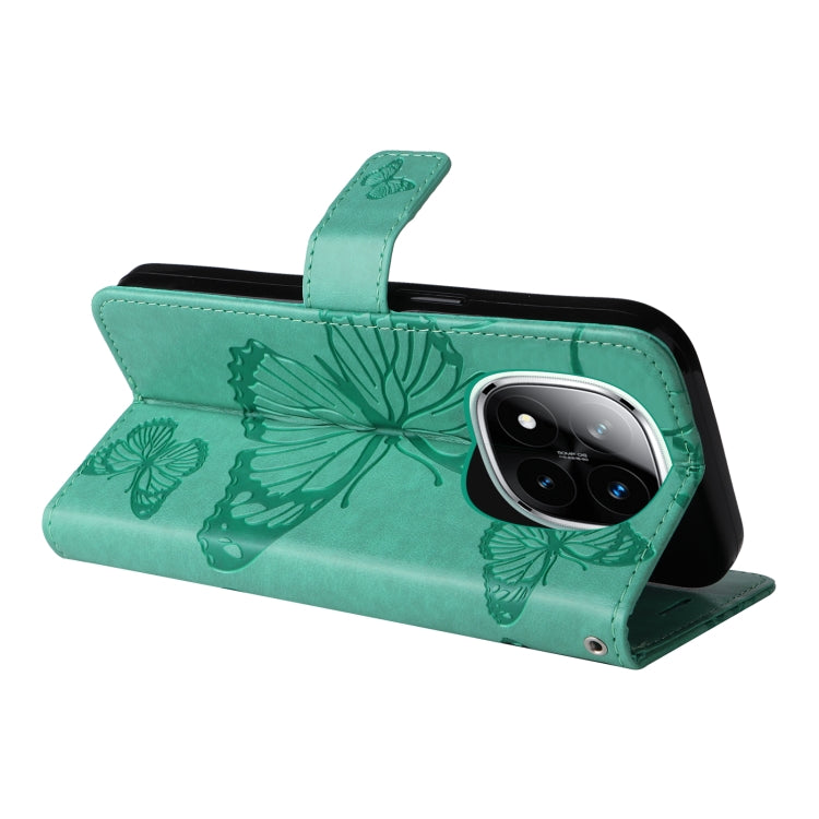 For Redmi Note 14 Pro / 14 Pro+ 5G 3D Butterfly Embossed Pattern Flip Leather Phone Case