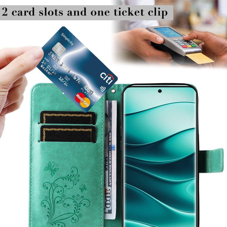 For Redmi Note 14 Pro / 14 Pro+ 5G 3D Butterfly Embossed Pattern Flip Leather Phone Case