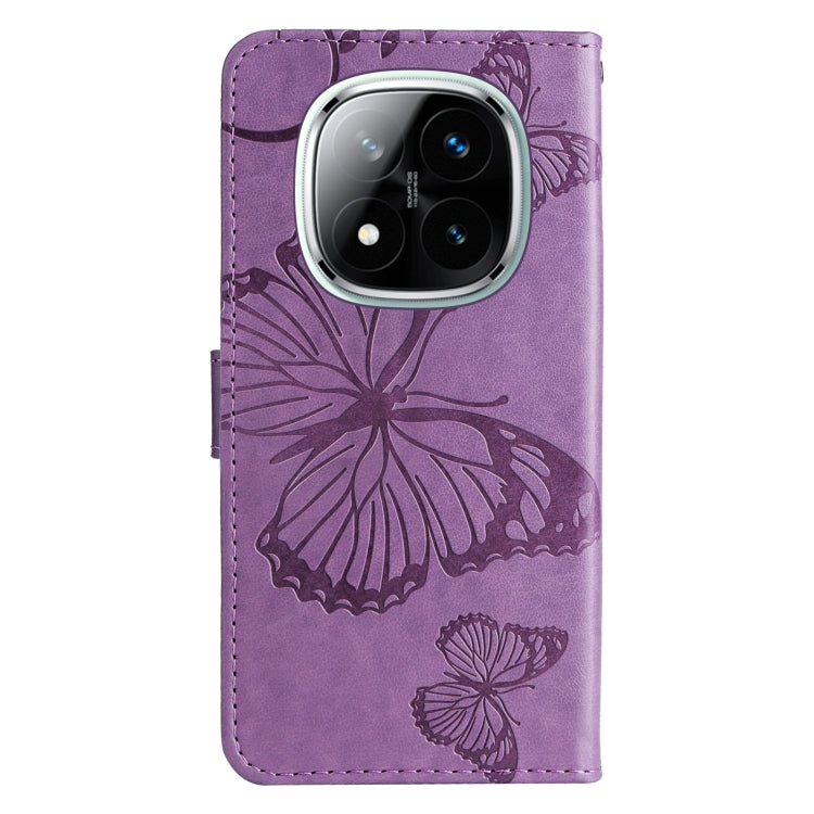For Redmi Note 14 Pro / 14 Pro+ 5G 3D Butterfly Embossed Pattern Flip Leather Phone Case