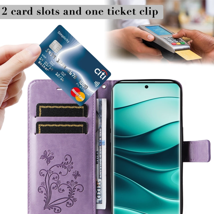 For Redmi Note 14 Pro / 14 Pro+ 5G 3D Butterfly Embossed Pattern Flip Leather Phone Case