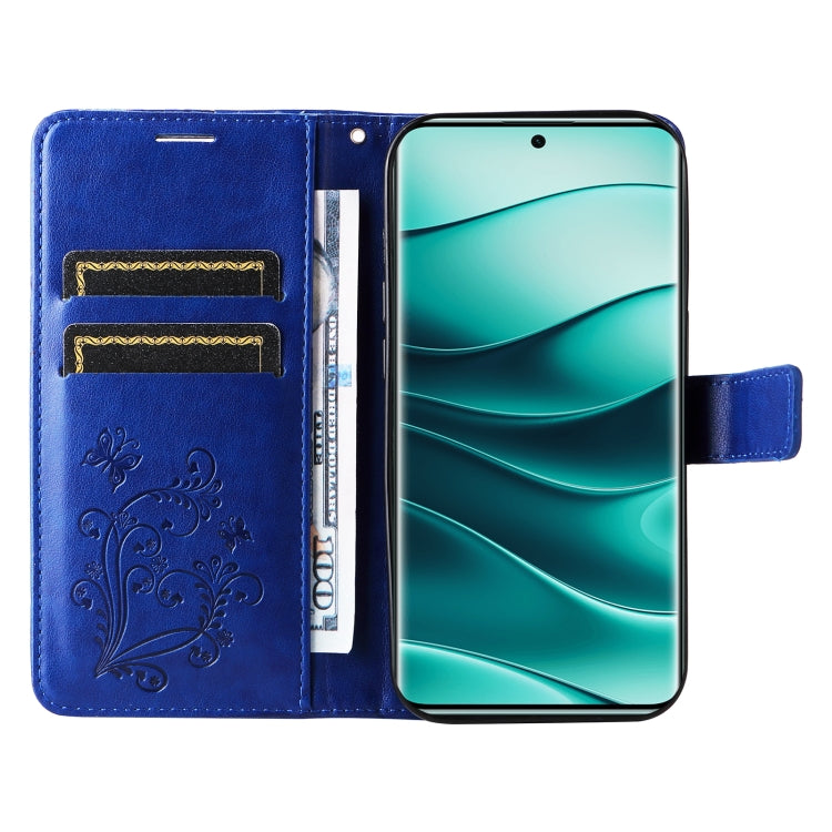 For Redmi Note 14 Pro / 14 Pro+ 5G 3D Butterfly Embossed Pattern Flip Leather Phone Case