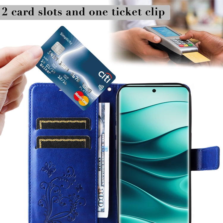 For Redmi Note 14 Pro / 14 Pro+ 5G 3D Butterfly Embossed Pattern Flip Leather Phone Case