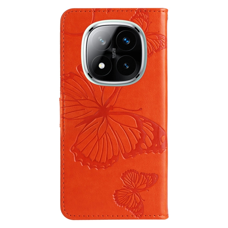 For Redmi Note 14 Pro / 14 Pro+ 5G 3D Butterfly Embossed Pattern Flip Leather Phone Case