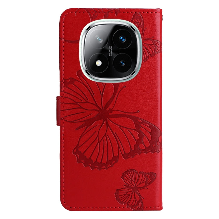 For Redmi Note 14 Pro / 14 Pro+ 5G 3D Butterfly Embossed Pattern Flip Leather Phone Case