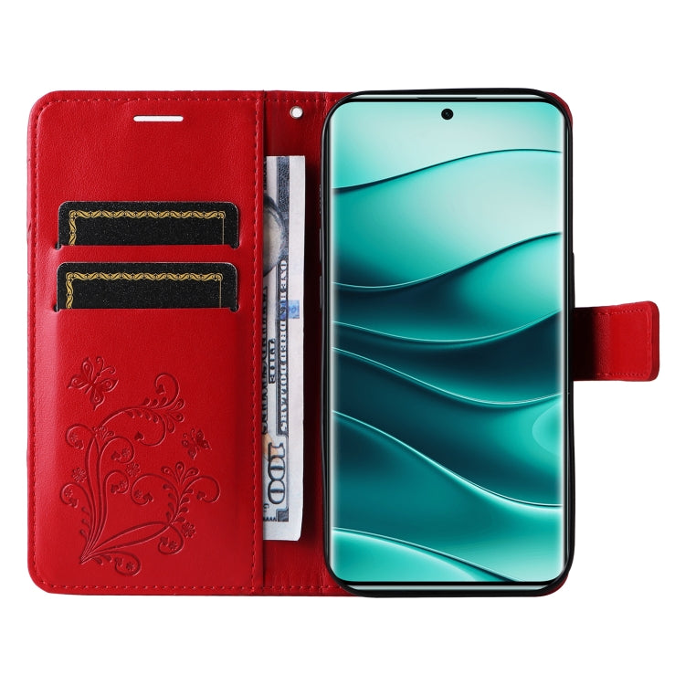For Redmi Note 14 Pro / 14 Pro+ 5G 3D Butterfly Embossed Pattern Flip Leather Phone Case