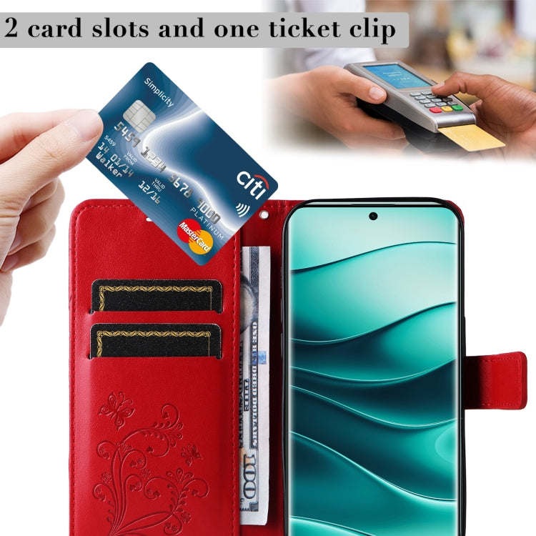 For Redmi Note 14 Pro / 14 Pro+ 5G 3D Butterfly Embossed Pattern Flip Leather Phone Case
