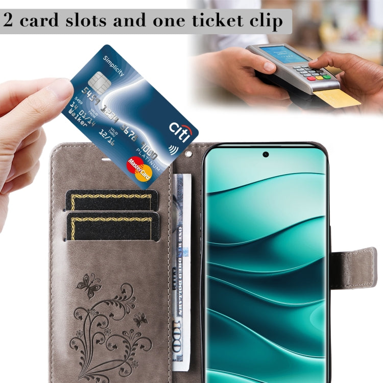 For Redmi Note 14 Pro / 14 Pro+ 5G 3D Butterfly Embossed Pattern Flip Leather Phone Case