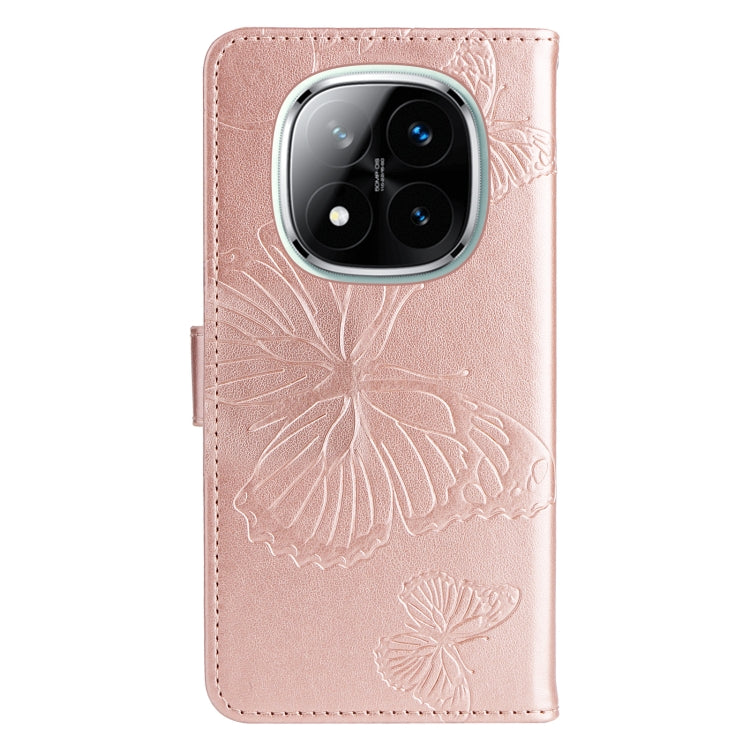 For Redmi Note 14 Pro / 14 Pro+ 5G 3D Butterfly Embossed Pattern Flip Leather Phone Case