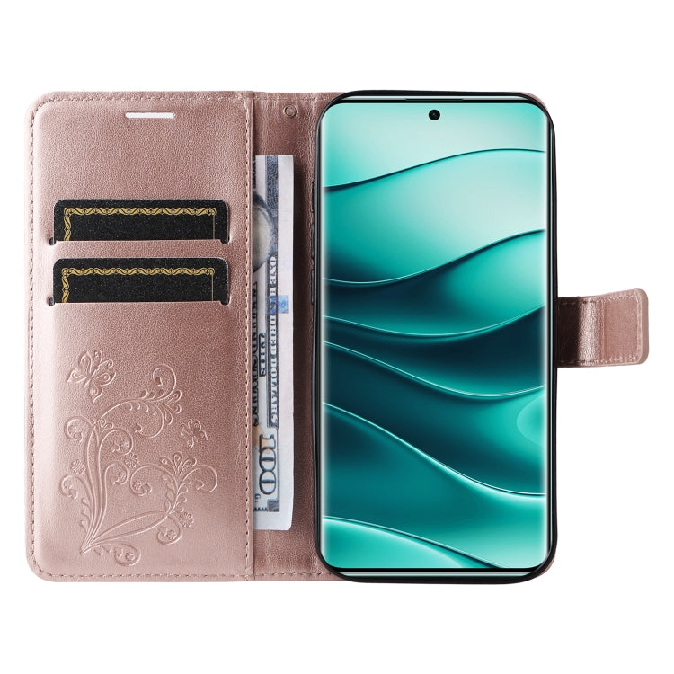For Redmi Note 14 Pro / 14 Pro+ 5G 3D Butterfly Embossed Pattern Flip Leather Phone Case