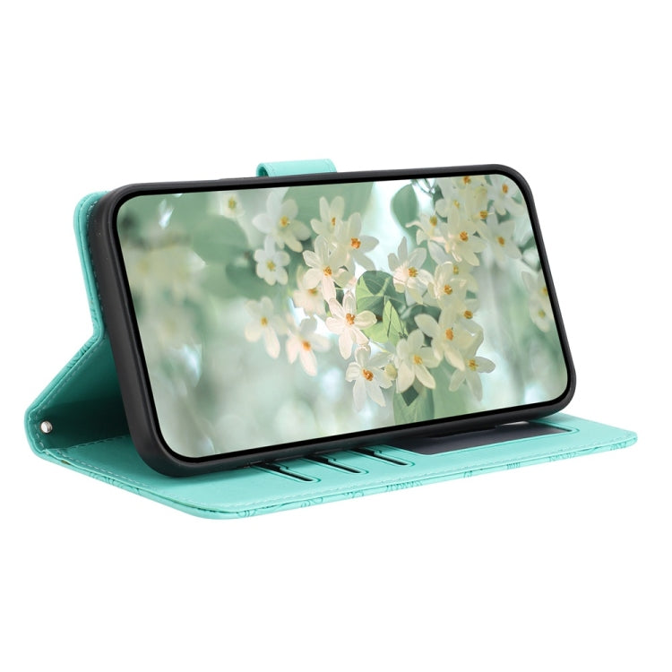 For Samsung Galaxy A15 Floral Embossed Pattern Leather Phone Case