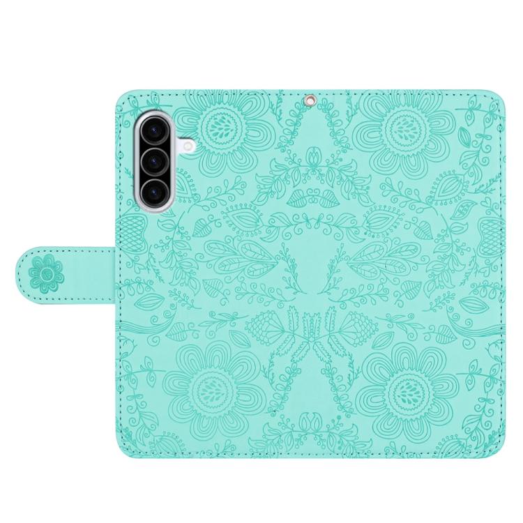 For Samsung Galaxy A36 5G Floral Embossed Pattern Leather Phone Case