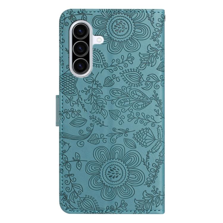 For Galaxy A27 5G Floral Embossed Pattern Leather Phone Case